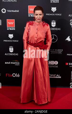 Alcobendas, Spagna. 16 gennaio, 2020. Eva Llorach assiste la Feroz Awards 2020 al Teatro Auditorio Ciudad de Alcobendas in Alcobendas. Credito: SOPA Immagini limitata/Alamy Live News Foto Stock