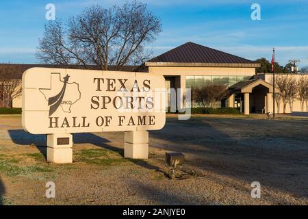 Waco, TX / STATI UNITI D'America - 12 Gennaio 2020: Texas Sport Hall of Fame a Waco, Texas Foto Stock