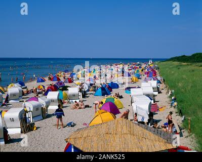 Spiaggia di Timmendorf, Poel isola, Mar Baltico, Meclenburgo-Pomerania Occidentale, Germania Foto Stock