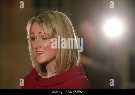 Rebecca Long-Bailey lancia la sua campagna per il Partito Laburista leadership a membri e simpatizzanti' evento in Science & Industry Museum, Manchester. Foto Stock