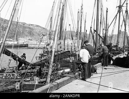 Sbucciare Harbour, Isola di Man, PERIODO VITTORIANO Foto Stock