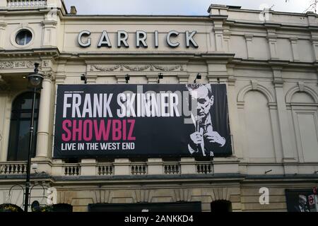 Londonl, REGNO UNITO, 17 gennaio 2020 Frank Skinner apre un uomo stand up comedy show Showbiz al Garrick Theatre nel West End per un mese di stagione. Credito: Johnny Armstead/Alamy Live News Foto Stock