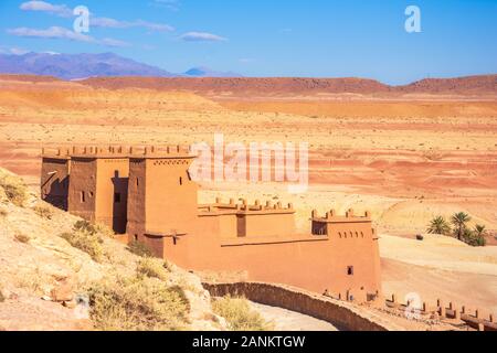 Kasbah Ait Ben Haddou nell'Atlante del Marocco. Del Patrimonio mondiale UNESCO dal 1987. Molti film sono stati girati qui. Foto Stock