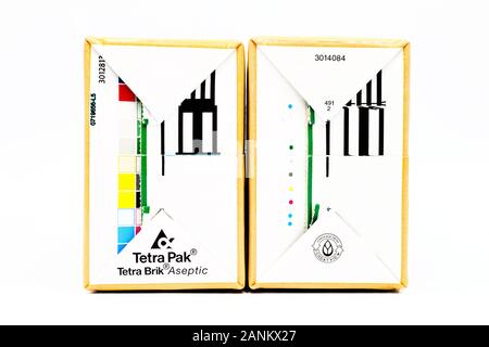 Tetra PAK e GREATVIEW Aseptic Packaging Companies Foto Stock