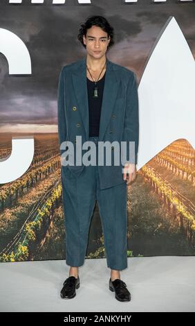 Londra, Inghilterra - gennaio 15: Evan Evagora assiste la premiere europeo di Amazon originale di Star Trek: Picard' al Luxe Odeon Leicester Square sulla Janu Foto Stock