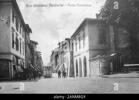 San Giovanni Valdarno - il Tram; 1 gennaio 1930; Foto d'epoca; Unkno n;
