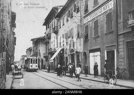 San Giovanni Valdarno - il Tram; 1 gennaio 1930; Foto d'epoca; Unkno n;