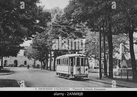 San Giovanni Valdarno - il Tram; 1 gennaio 1930; Foto d'epoca; Unkno n;