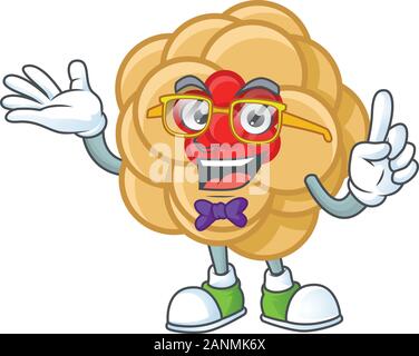 Personaggio dei fumetti di Geek chinese gold design floreale Illustrazione Vettoriale