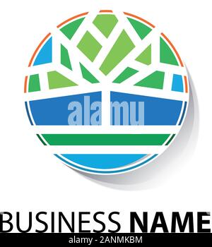 Segno del vettore agricoltura biologica, fruttivendolo Illustrazione Vettoriale