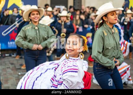 Il Carnevale del Pueblo al Covent Garden di Londra, 30 Dicembre 2019 Foto Stock