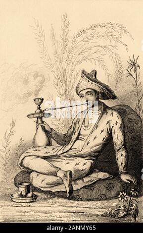 Pagina georgiana. L'Iran. Vecchio di acciaio inciso antica stampa Pubblicato in L'Univers La perse nel 1841. Storia dell'antico impero persiano Foto Stock