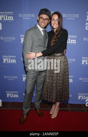 Santa Barbara, ca. Xvii gen, 2020. Jonathan Lacocque, Clara Lehmann, a 35th annuale di Santa Barbara International Film Festival - Le eccezionali interpreti del premio di anno in Arlington Theatre di Santa Barbara in California il 17 gennaio, 2020. Credito: Faye Sadou/media/punzone Alamy Live News Foto Stock