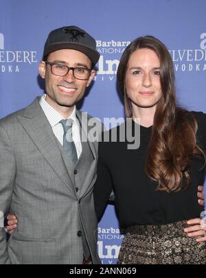 Santa Barbara, ca. Xvii gen, 2020. Jonathan Lacocque, Clara Lehmann, a 35th annuale di Santa Barbara International Film Festival - Le eccezionali interpreti del premio di anno in Arlington Theatre di Santa Barbara in California il 17 gennaio, 2020. Credito: Faye Sadou/media/punzone Alamy Live News Foto Stock