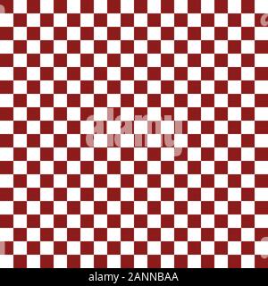 Il bianco e il rosso scacchiera - illustrazione vettoriale.. Modello senza giunture dei quadrati bianchi e rossi Illustrazione Vettoriale