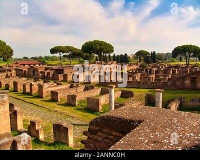 Ostia Antica, il porto di Roma antica, Italia. Foto Stock