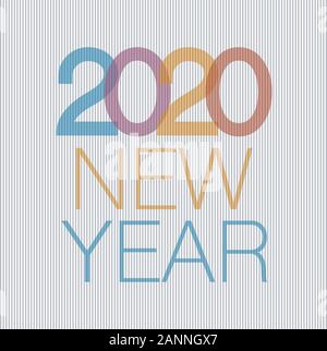 2020 Un Felice Anno Nuovo logo. 2020 Un Felice Anno Nuovo congrats. EPS vettoriali Illustrazione Vettoriale