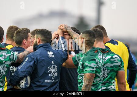 Treviso, Italia. 18 gennaio, 2020. Treviso, Italia, 18 gen 2020, Benetton Treviso durante la Benetton Treviso vs Leinster Rugby - Rugby Heineken Champions Cup - Credito: LM/Ettore Grifoni Credito: Ettore Grifoni/LP/ZUMA filo/Alamy Live News Foto Stock