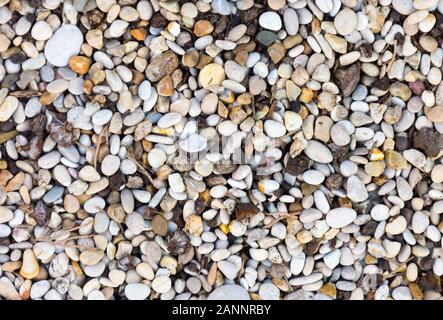 Spiaggia Spiaggia di roccia sfondi, texture ciottoli Foto Stock