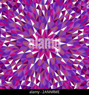 Dynamic colorato triangolo con piastrelle a mosaico - sfondo ipnotico astratta psichedelico circolare vector graphic design da forme geometriche Illustrazione Vettoriale