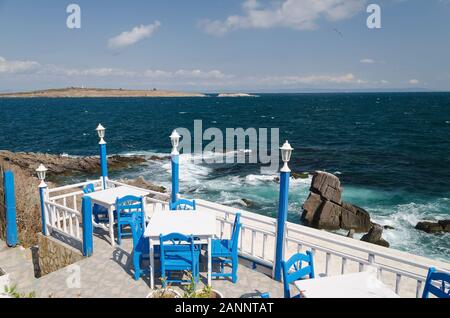 Il bulgaro paesaggi di mare e splendida spiaggia nei pressi di Sozopol Foto Stock