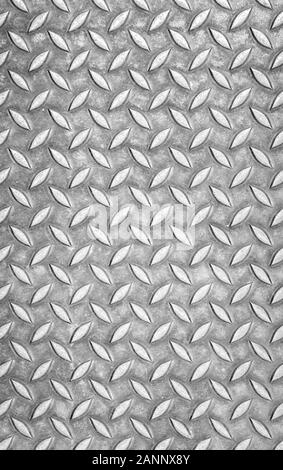 Texture di acciaio dal chiusino. Di colore grigio metallico dello sfondo. Foto Stock