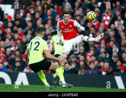 Londra, Regno Unito. 18 gennaio, 2020. Londra, Inghilterra - 18 gennaio: Mesui Ozil di Arsenal English Premier League match tra Arsenal e Sheffield Regno il 18 gennaio 2020 presso l'Emirates Stadium di Londra, Inghilterra. Credit: Azione Foto Sport/Alamy Live News Foto Stock