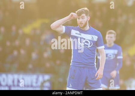 Huish Park, Yeovil, 18 gennaio 2020. Aidan Keena di Hartlepool Regno durante il Vanarama National League match tra Yeovil Town e Hartlepool Regno a Huish Park, Yeovil sabato 18 gennaio 2020. (Credit: Paolo Paxford | MI News & Sport) Credito: MI News & Sport /Alamy Live News Foto Stock