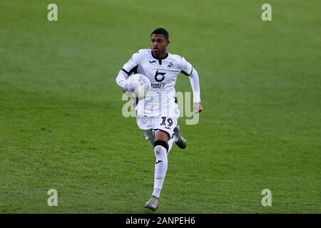 Swansea, Regno Unito. 18 gennaio, 2020. Swansea, Regno Unito. 18 gennaio, 2020. Rhian Brewster di Swansea City in azione. EFL Skybet partita in campionato, Swansea City v Wigan Athletic al Liberty Stadium di Swansea, Galles del Sud sabato 18 gennaio 2020. Questa immagine può essere utilizzata solo per scopi editoriali. Solo uso editoriale, è richiesta una licenza per uso commerciale. Nessun uso in scommesse, giochi o un singolo giocatore/club/league pubblicazioni. pic da Andrew Orchard/Andrew Orchard fotografia sportiva/Alamy Live news Credito: Andrew Orchard fotografia sportiva/Alamy Live News Foto Stock
