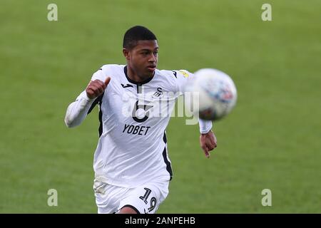 Swansea, Regno Unito. 18 gennaio, 2020. Swansea, Regno Unito. 18 gennaio, 2020. Rhian Brewster di Swansea City in azione. EFL Skybet partita in campionato, Swansea City v Wigan Athletic al Liberty Stadium di Swansea, Galles del Sud sabato 18 gennaio 2020. Questa immagine può essere utilizzata solo per scopi editoriali. Solo uso editoriale, è richiesta una licenza per uso commerciale. Nessun uso in scommesse, giochi o un singolo giocatore/club/league pubblicazioni. pic da Andrew Orchard/Andrew Orchard fotografia sportiva/Alamy Live news Credito: Andrew Orchard fotografia sportiva/Alamy Live News Foto Stock