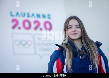 Olivia Weedon (17) del team GB presso l'Arena di Lausanne durante i Giochi Olimpici Giovanili di Losanna 2020 del 18h gennaio 2020 in Svizzera. Foto Stock