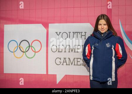 Olivia Weedon (17) del team GB presso l'Arena di Lausanne durante i Giochi Olimpici Giovanili di Losanna 2020 del 18h gennaio 2020 in Svizzera. Foto Stock