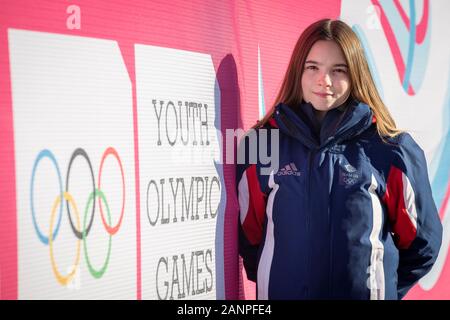 Olivia Weedon (17) del team GB presso l'Arena di Lausanne durante i Giochi Olimpici Giovanili di Losanna 2020 del 18h gennaio 2020 in Svizzera. Foto Stock