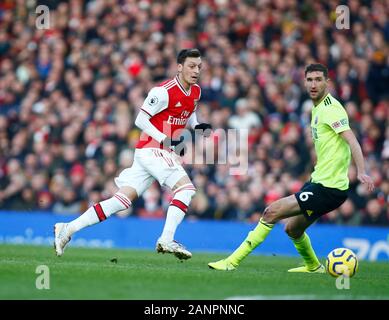 L'Emirates Stadium, Londra, Regno Unito. 18 gennaio 2020. Mesui Ozil di Arsenal durante la Premier League inglese match tra Arsenal e Sheffield Regno il 18 gennaio 2020 presso l'Emirates Stadium di Londra, Inghilterra. Foto di AFS/Espa-Images) Foto Stock