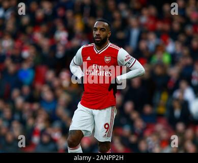 Alexandre Lacazette dell'Arsenal durante la Premier League inglese match tra Arsenal e Sheffield Regno il 18 gennaio 2020 presso l'Emirates Stadium di Londra, Inghilterra. Foto di AFS/Espa-Images) Foto Stock