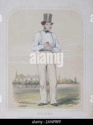 William Hillyer. 1813-1861 . Xix secolo inglese professional cricketer per Kent County Cricket Club e Marylebone cricket club Foto Stock