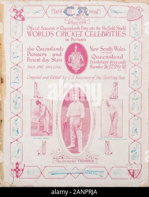 Mondi Cricket celebrità nella foto poster da 1876-1926 Foto Stock