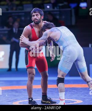 Roma, Italia. 18 gennaio, 2020. Roma, Italia, 18 gen 2020, bajrang bajranf (India) categoria 65 kg durante la classifica della Serie Internazionale Torneo - Wrestling - Credito: LM/Luigi Mariani Credito: Luigi Mariani/LP/ZUMA filo/Alamy Live News Foto Stock