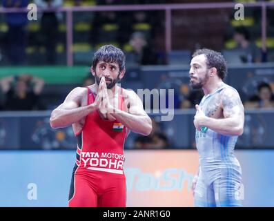 Roma, Italia. 18 gennaio, 2020. Roma, Italia, 18 gen 2020, bajrang bajranf (India) categoria 65 kg durante la classifica della Serie Internazionale Torneo - Wrestling - Credito: LM/Luigi Mariani Credito: Luigi Mariani/LP/ZUMA filo/Alamy Live News Foto Stock