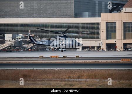 Agusta-Westland Aw-139 Hélity Copter Airlines. Málaga, Spagna. Foto Stock