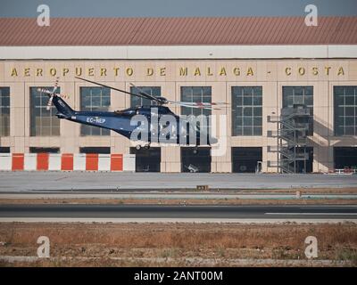 Agusta-Westland Aw-139 Hélity Copter Airlines. Málaga, Spagna. Foto Stock