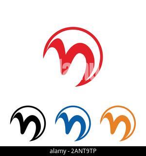 La lettera M icona logo design modello. Icone di astratta lettera M. alfabeto icona e simbolo illustrazione vettoriale Illustrazione Vettoriale