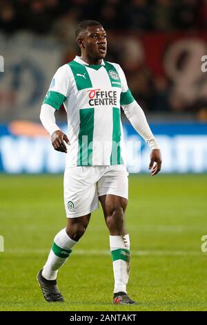 ENSCHEDE, 18-01-2020, Stadio de Grolsch Veste, calcio, stagione 2019 / 2020, olandese Eredivisie, FC Groningen player Azor Matusiwa durante la partita FC Twente - FC Groningen. Foto Stock