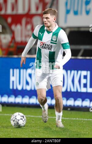 ENSCHEDE, 18-01-2020, Stadio de Grolsch Veste, calcio, stagione 2019 / 2020, olandese Eredivisie, FC Groningen player Django Warmerdam durante la partita FC Twente - FC Groningen. Foto Stock