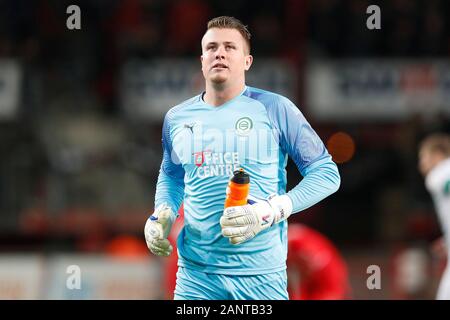 ENSCHEDE, 18-01-2020, Stadio de Grolsch Veste, calcio, stagione 2019 / 2020, olandese Eredivisie, FC Groningen il portiere Sergio Padt durante la partita FC Twente - FC Groningen. Foto Stock