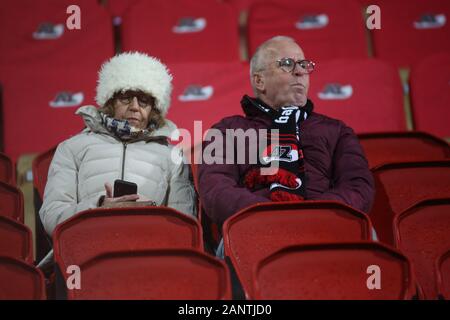 18 gennaio 2020: L'Aia, Paesi Bassi - 18 gennaio 2020: AZ fan foto durante il 2019/20 attrezzatura di Eredivisie tra AZ Alkmaar e Willem II A AFAS Stadion. Credito: Federico Guerra Maranesi/ZUMA filo/Alamy Live News Foto Stock