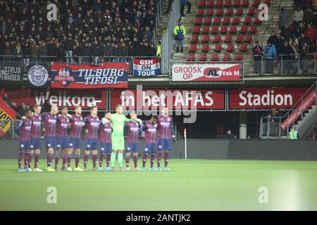 18 gennaio 2020: L'Aia, Paesi Bassi - 18 gennaio 2020: Willem II squad mostrato durante il 2019/20 attrezzatura di Eredivisie tra AZ Alkmaar e Willem II A AFAS Stadion. Credito: Federico Guerra Maranesi/ZUMA filo/Alamy Live News Foto Stock