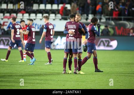 18 gennaio 2020: L'Aia, Paesi Bassi - 18 gennaio 2020: Willem II squad mostrato durante il 2019/20 attrezzatura di Eredivisie tra AZ Alkmaar e Willem II A AFAS Stadion. Credito: Federico Guerra Maranesi/ZUMA filo/Alamy Live News Foto Stock