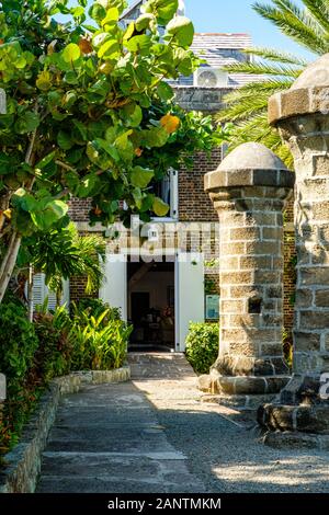 Ammiragli' Inn e il Ristorante Pillars, Nelson's Dockyard, English Harbour, Antigua Foto Stock
