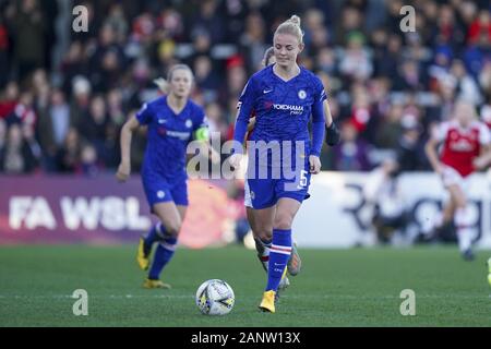 BOREHAMWOOD, Inghilterra - gennaio 19: Sophie Ingle di Chelsea in azione durante la Barclaycard FA DONNA Super League football match tra Arsenal donne e Chelsea Donne al Parco Prato a Borehamwood, in Inghilterra il 19 gennaio 2020. (Foto: Daniela Porcelli/Sport Stampa foto/Alamy) Foto Stock